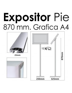 Expositor Aluminio de Pie A4 2