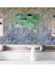 Superficie de impacto con textura mineral y vetas doradas 2