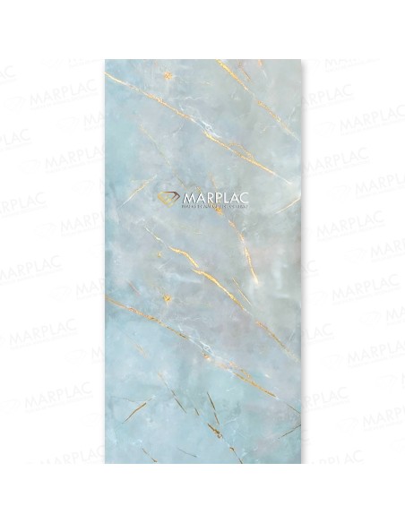 Efecto mármol gris con vetas de oro holográfico para interiores