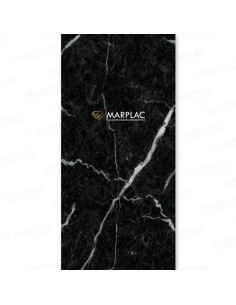 Placa efecto mármol negro con vetas blancas para interiores elegantes