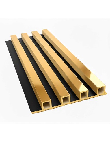 Listones dorados metálicos para crear paredes decorativas premium