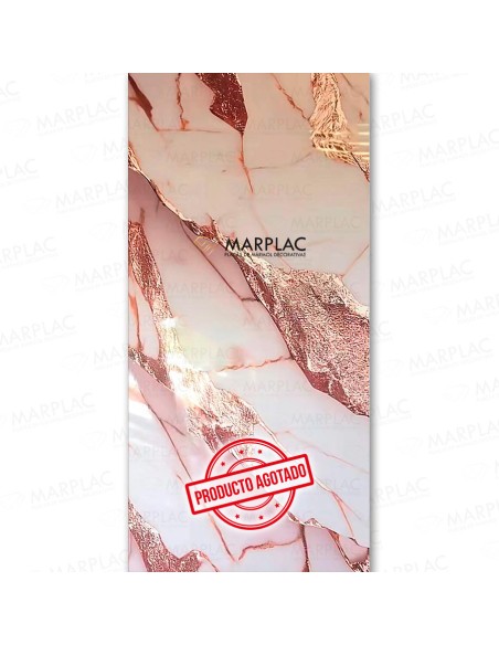 Placa decorativa rosa efecto mármol para interiores elegantes