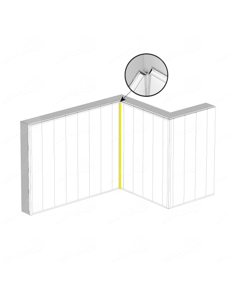 Perfil aluminio para paneles decorativos