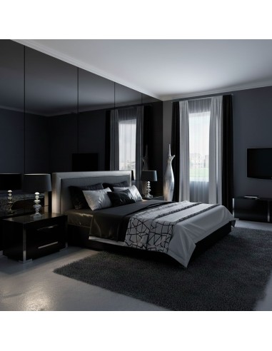 Placa decorativa espejo negro para paredes modernas y elegantes