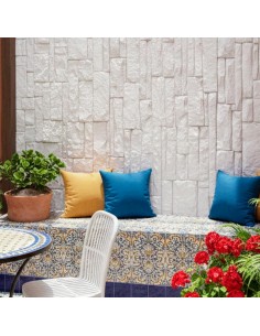 Piedra pu blanca para exterior revestimiento decorativo efecto piedra 2