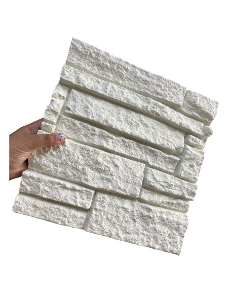 Piedra pu blanca para exterior revestimiento decorativo efecto piedra