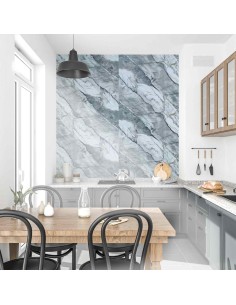 Placas decorativas para pared interior acabado mármol gris 2