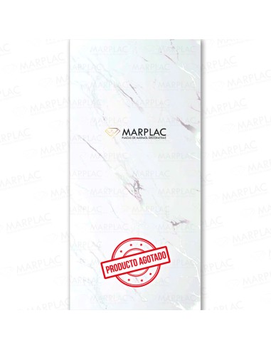 Placas decorativas blanco veta plata marmoleado