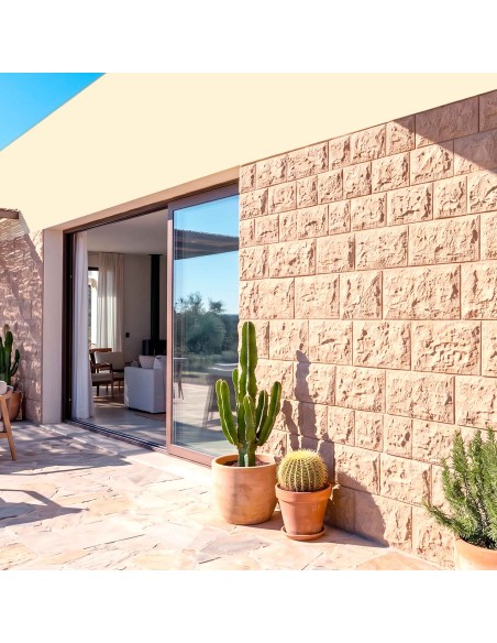 Panel piedra rústica exterior realista y fácil de instalar