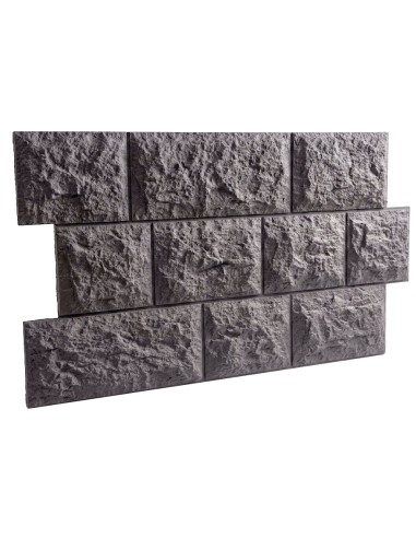 Panel piedra gris exterior elegante y fácil de instalar