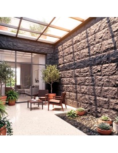 Panel piedra gris exterior elegante y fácil de instalar 2