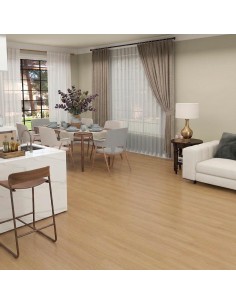 Suelo miel cálido y resistente para renovar tu casa