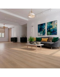 Suelo spc en tono abeto para espacios luminosos y elegantes