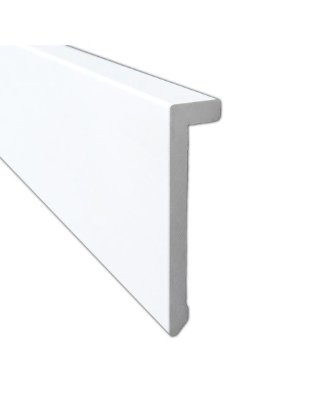 Cubre rodapié blanco moderno para tapar rodapiés de 10 cm.