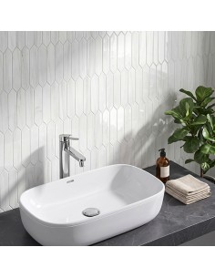 Losetas adhesivas blancas para pared de cocina y baño
