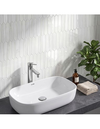 Losetas adhesivas blancas para pared de cocina y baño