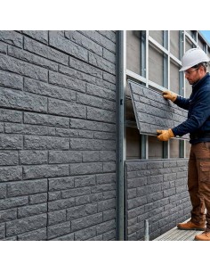 Revestimiento exterior gris para fachadas modernas 2