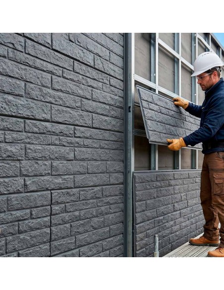 Revestimiento exterior gris para fachadas modernas
