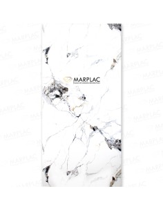 Panel de pared blanco con efecto mármol gris para decoración moderna