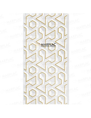 Panel geométrico dorado para paredes elegantes