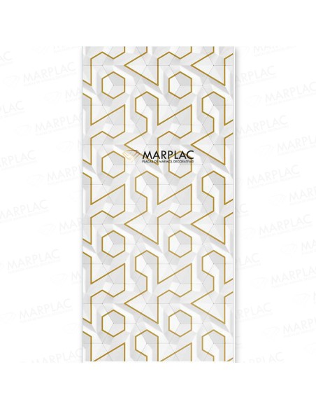 Panel geométrico dorado para paredes elegantes