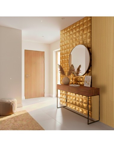 Panel decorativo 3D dorado para pared