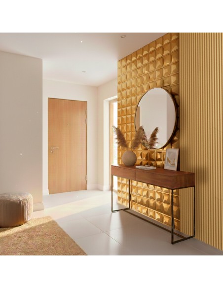 Panel decorativo 3D dorado para pared