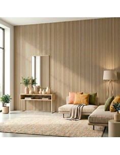 Revestimiento beige de listones para ambientes naturales 2