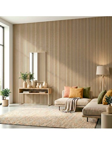 Revestimiento beige de listones para ambientes naturales