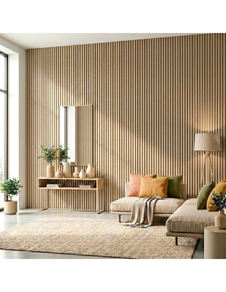 Revestimiento beige de listones para ambientes naturales