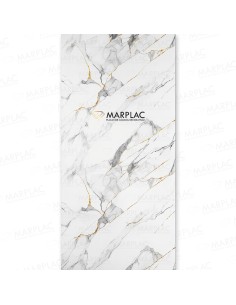 Panel decorativo interior con vetas doradas efecto mármol