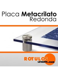 Placa metacrilato redonda 2