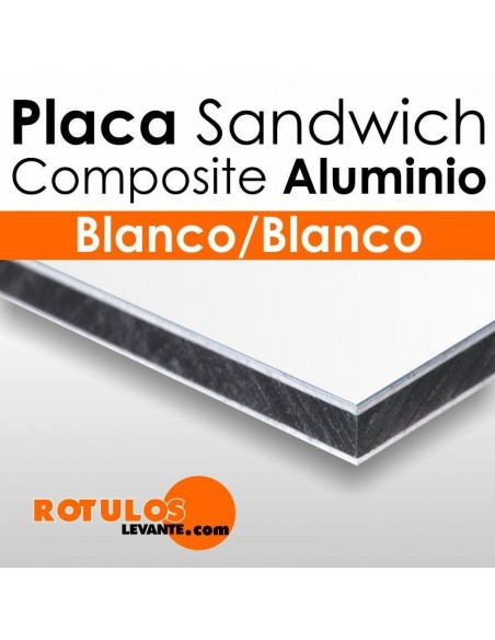 Placa Sandwich Aluminio Composite Blanco