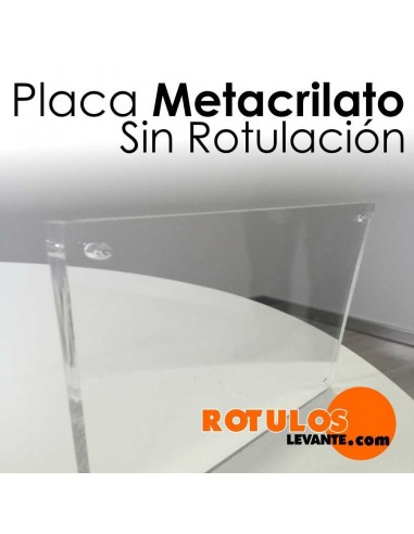 Placas de metacrilato sin rotular