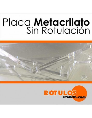 Placas de metacrilato sin rotular