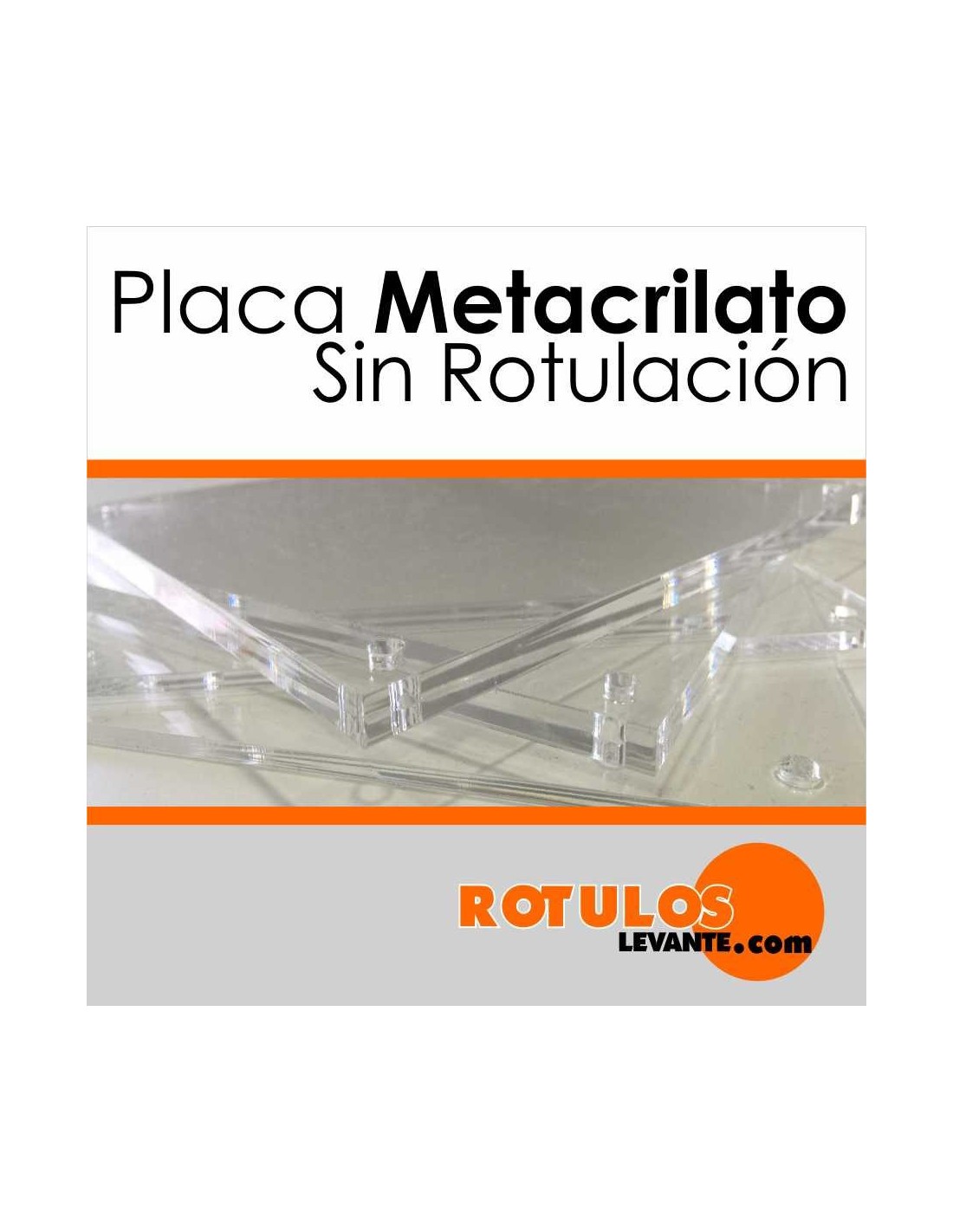 Placas metacrilato rotuladas en transparente (Los mejores precios)