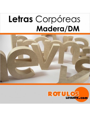 Letras corpóreas DM natural