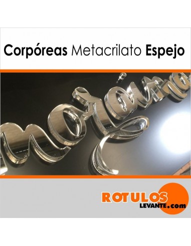 Corpóreas metacrilato efecto espejo