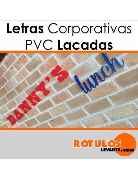 Letras corpóreas lacada