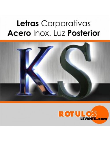 Corpóreas acero iluminación posterior