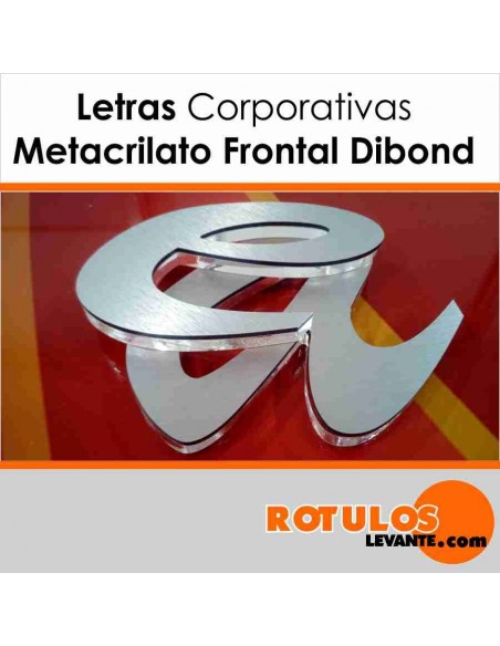 Corpóreas metacrilato con frontal dibond