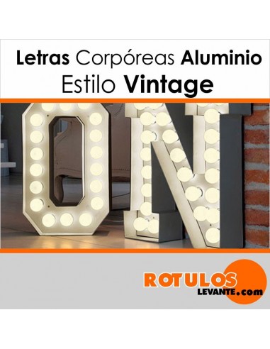Letras vintage iluminadas