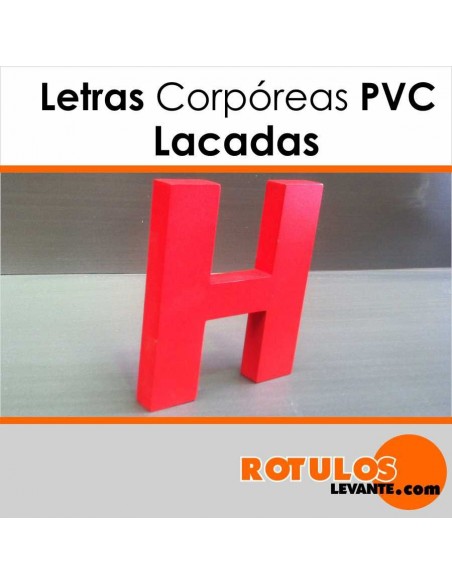 Letras corpóreas lacada