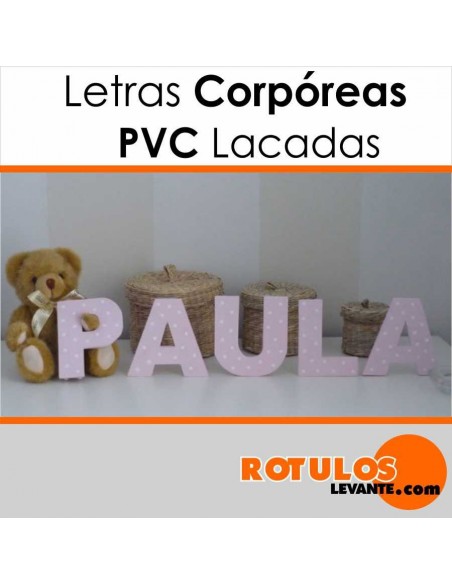 Letras corpóreas lacada