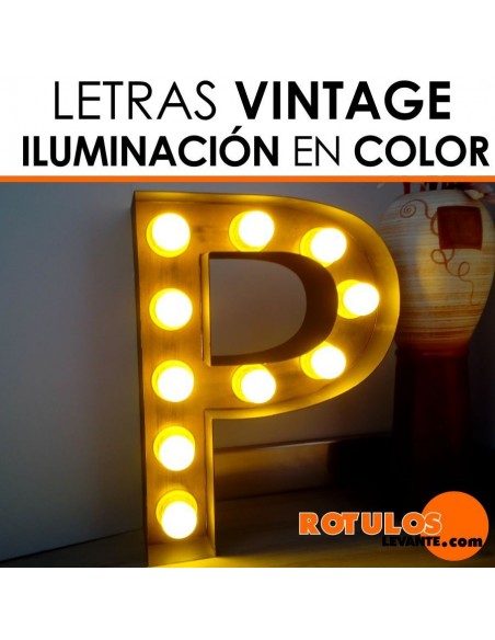 Letras luminosas vintage