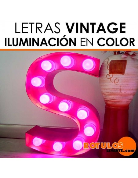 Letras luminosas vintage