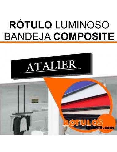Rótulo luminoso de composite