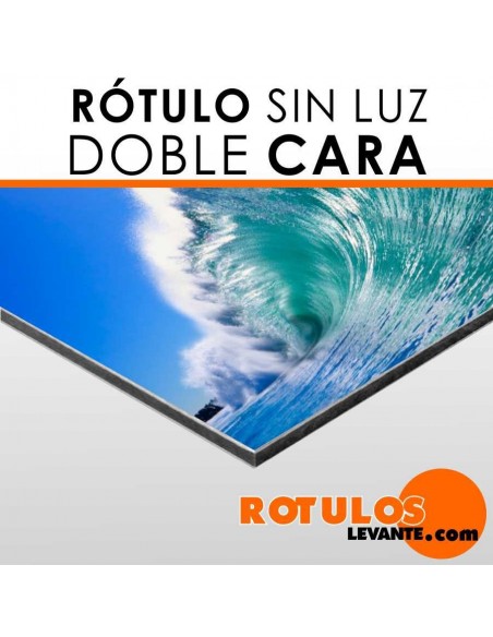 Rotulo sin luz dos cara