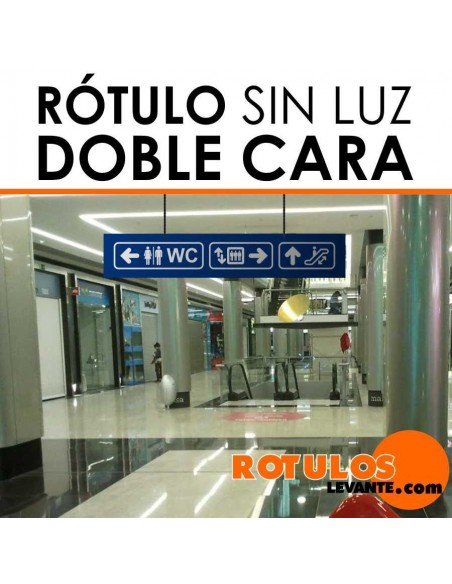 Rotulo sin luz dos cara