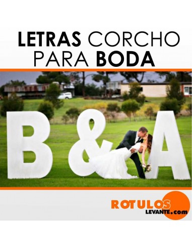 Letras corcho bodas
